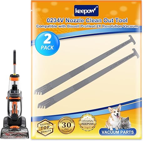 KEEPOW Replacement Carpet Cleaner Part Nozzle Cleaning Tool Compatible with Bissell ProHeat 2X Revolution Parts Series Models 1548, 1550, 1551, 15482, 15483, Parts# 1606433/160-6433, 2 Pack
