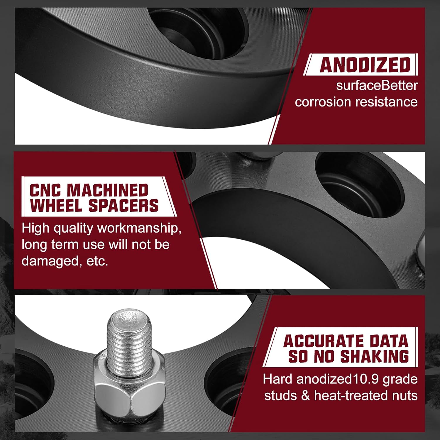 BDFHYK 5x120mm to 5x114.3mm Wheel Bolt Pattern 1 inch Convert Wheel Spacer Compatible with Buick Cadillac Chevy GMC Pontiac,5 Lug Wheel Adapters M12x1.5 & 74.1 mm Hub Bore, Set of 4, Not Hubcentric - Image 7