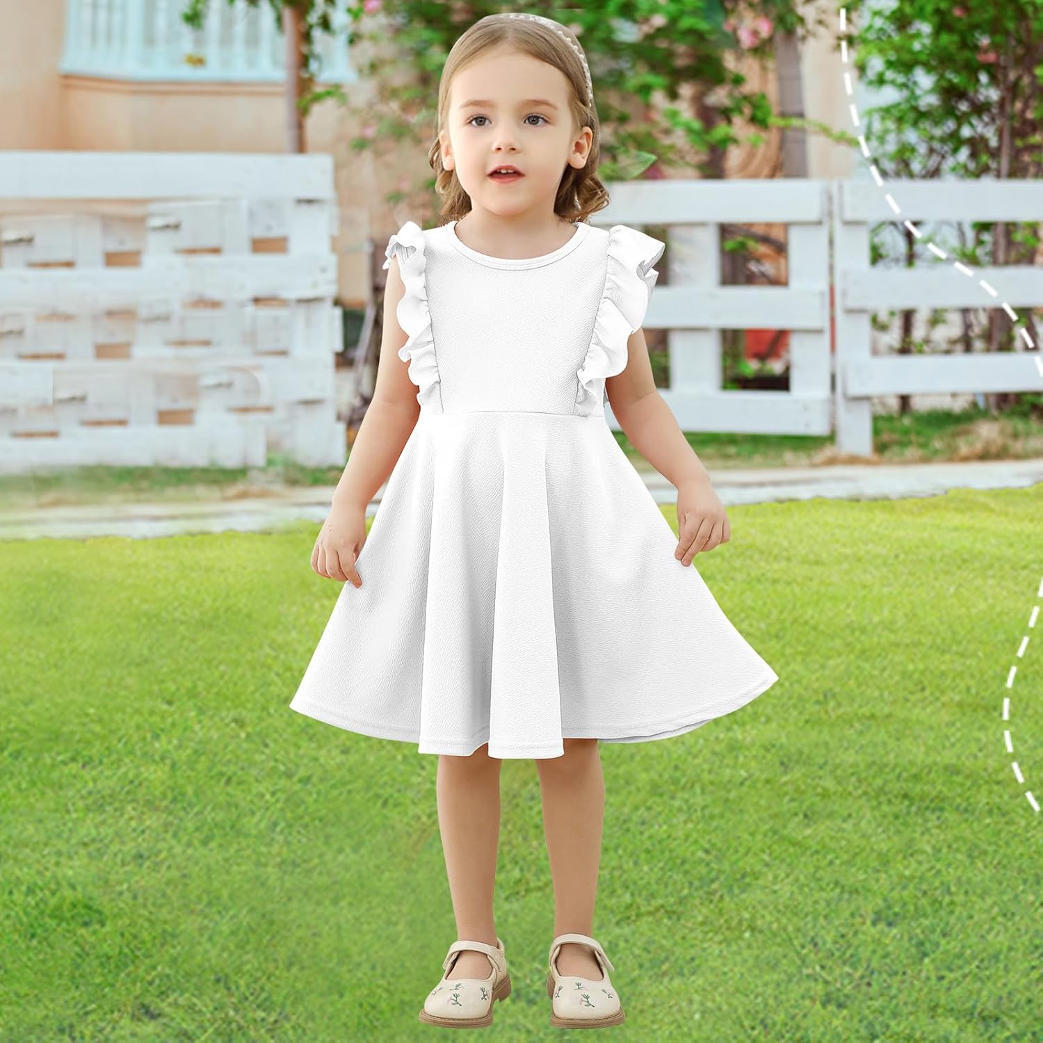 Toddler Dress Summer Baby Girls Sleeveless Ruffle Dresses for Girls Casual Birthday Party Beach Kids Sundress - Image 2