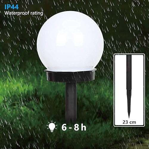 Miniatura 4 de Otdair Luces solares para exteriores, paquete de 8 luces LED solares para jardín, impermeables, para patio, pasarela, paisaje, en el suelo, pico,