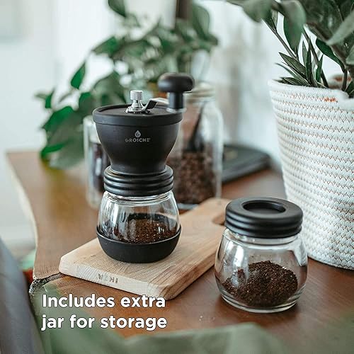 Miniatura 7 de GROSCHE - Molinillo de café manual Bremen - Molinillo de mano de café - Molinillo de granos de café - Molinillo de rebabas para granos de café -