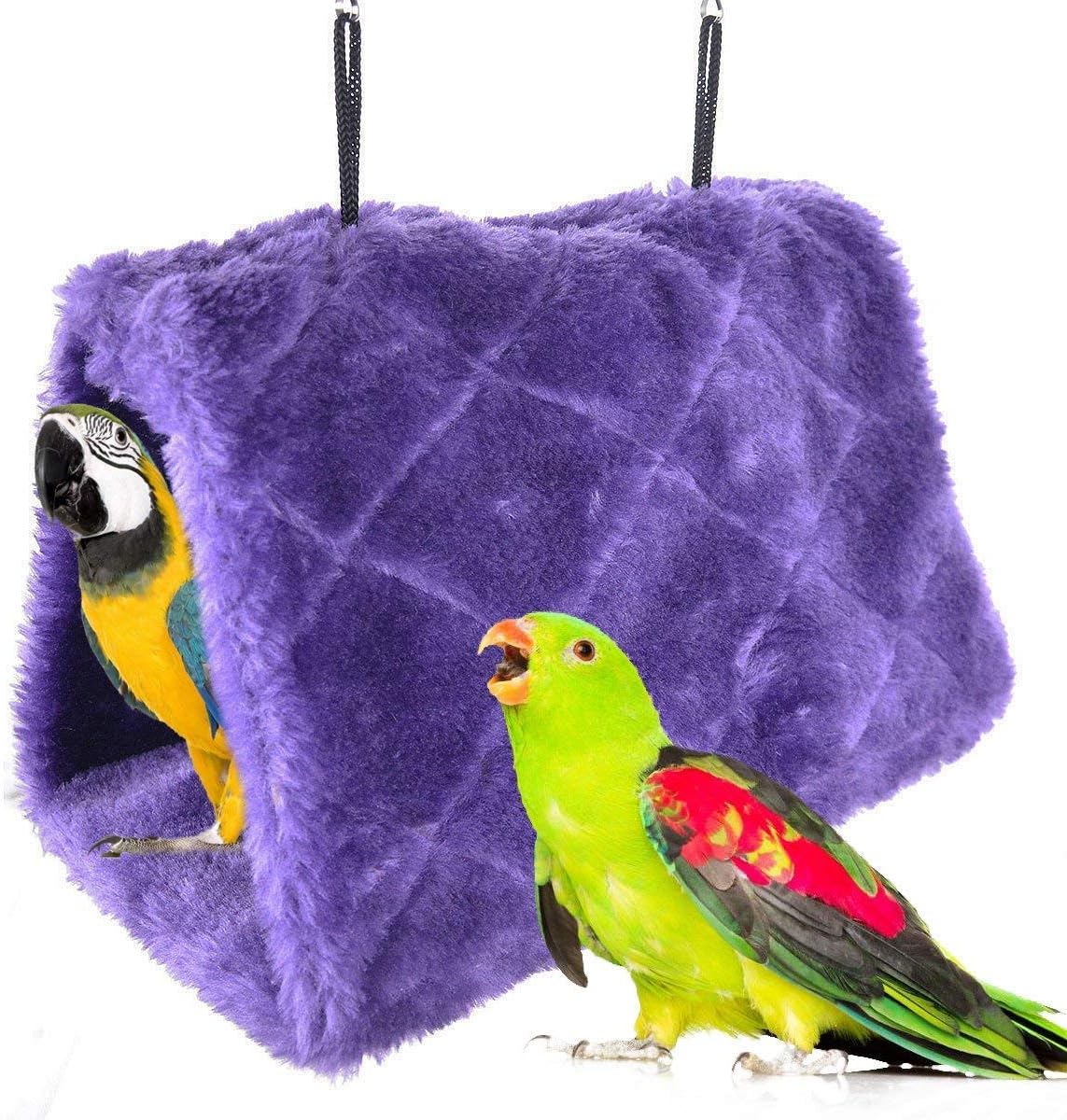 Plush Pet Bird Hut Nest Hammock Hanging Cage Warm Nest Happy Snuggle Cave Tent