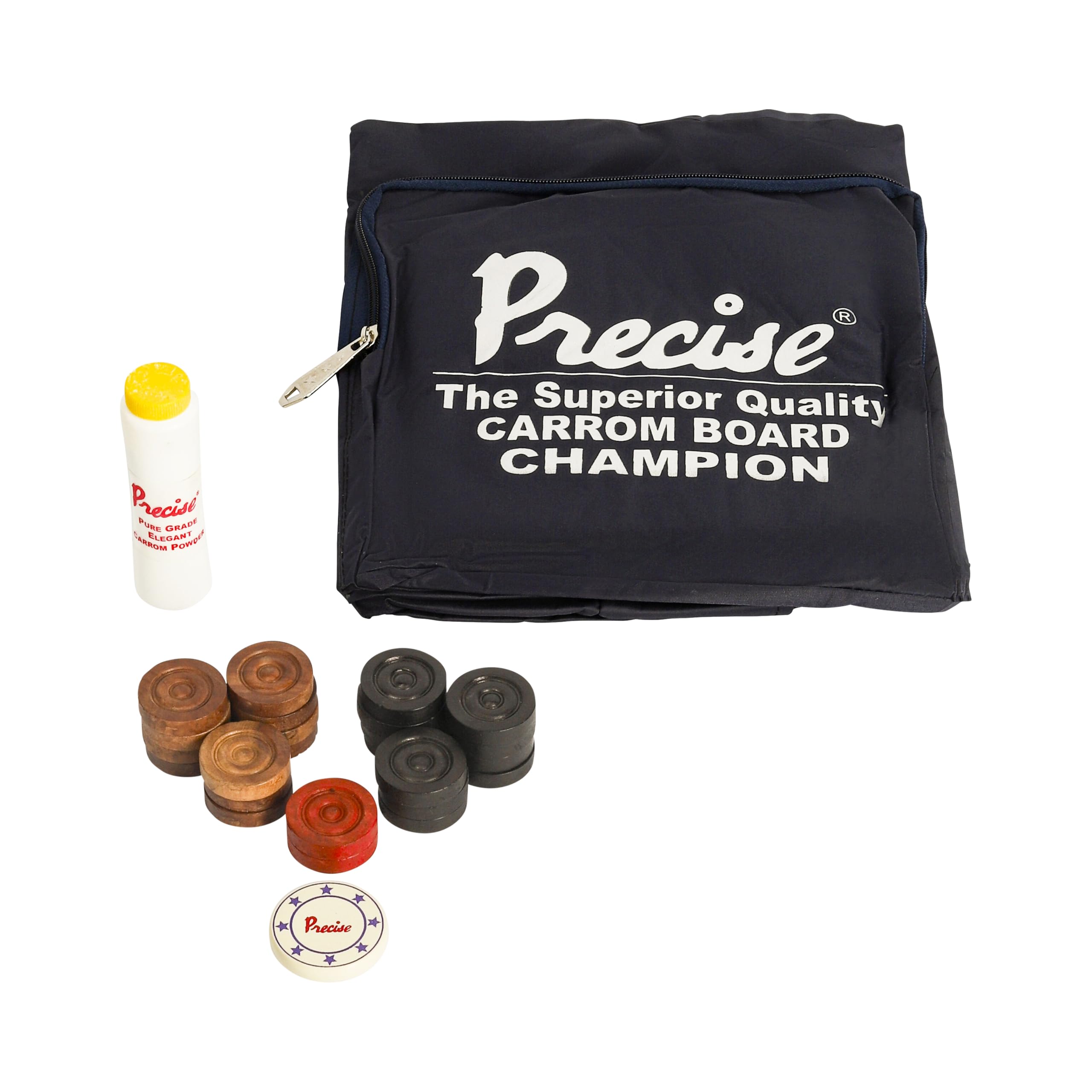 Precise Champion Profi Carrom Ama-12 mm 16 kg Tabla de torneos India Completo