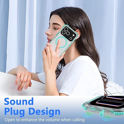 Miniatura 6 de Funda impermeable para iPhone, IP68, a prueba de golpes, a prueba de polvo, con protector de pantalla integrado, funda protectora de cuerpo completo