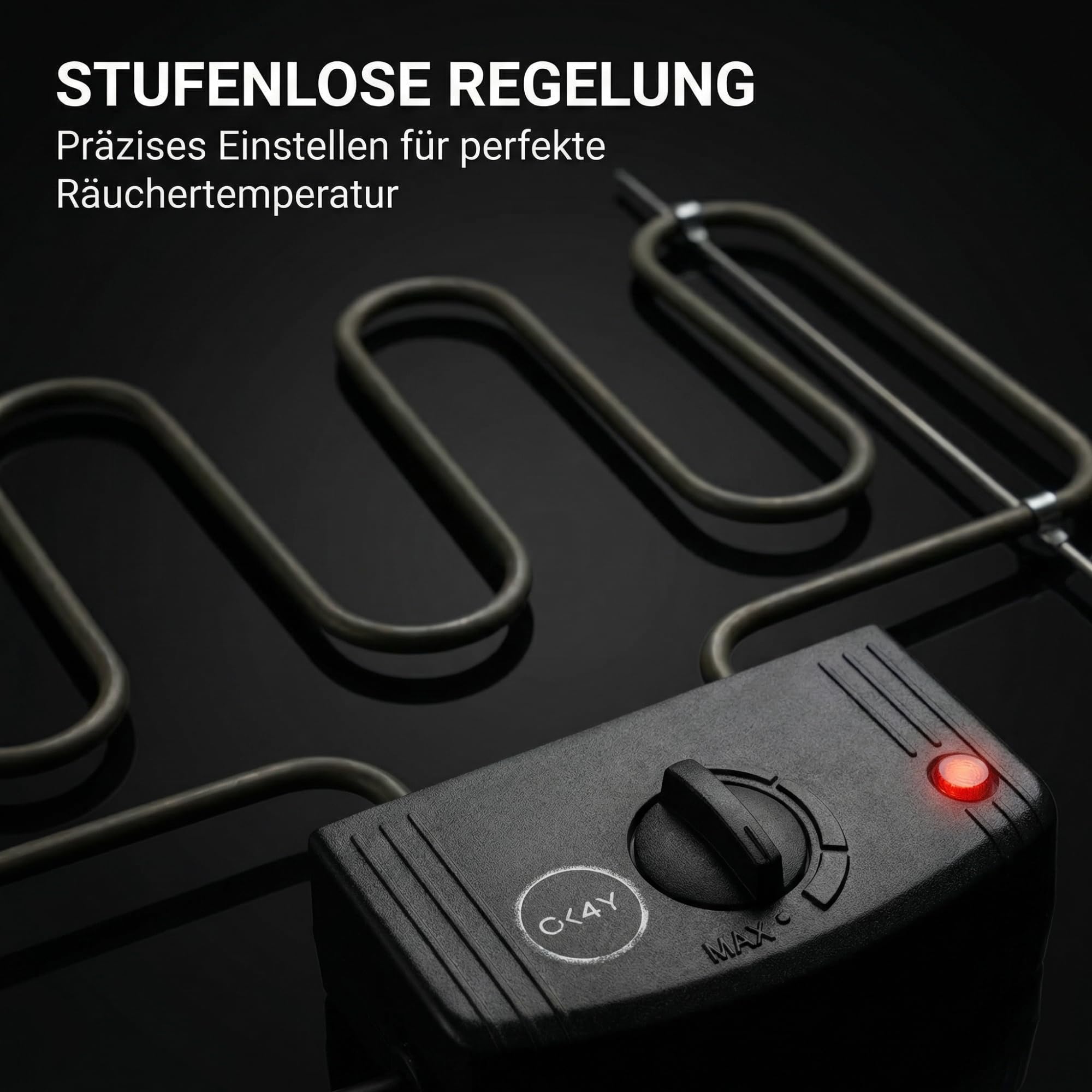 Stufa elettrica professionale 2000 W – Spirale riscaldante per affumicatore e affumicatore, serpente di riscaldamento universale per modelli di altri produttori, elettrico, regolabile in modo