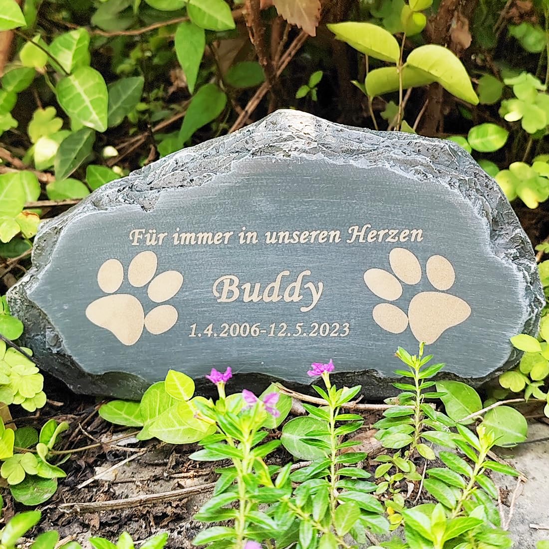 Generisch Personalisierte Hund Memorial Stein im Freien Personalisierte Garten Steine Pet Garden Memorial Stein Hund Grabstein für Grab Katze Grabsteine und Grabmarkierungen