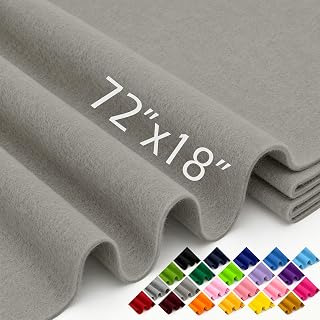Felt Fabric Sheet 72" x 18", 1.6mm Thick Soft Acrylic Felt by The Yard, Large Nonwoven Craft Felt Sheet for DIY Crafts, Sewing, Patchwork, Classroom Projects, Gray