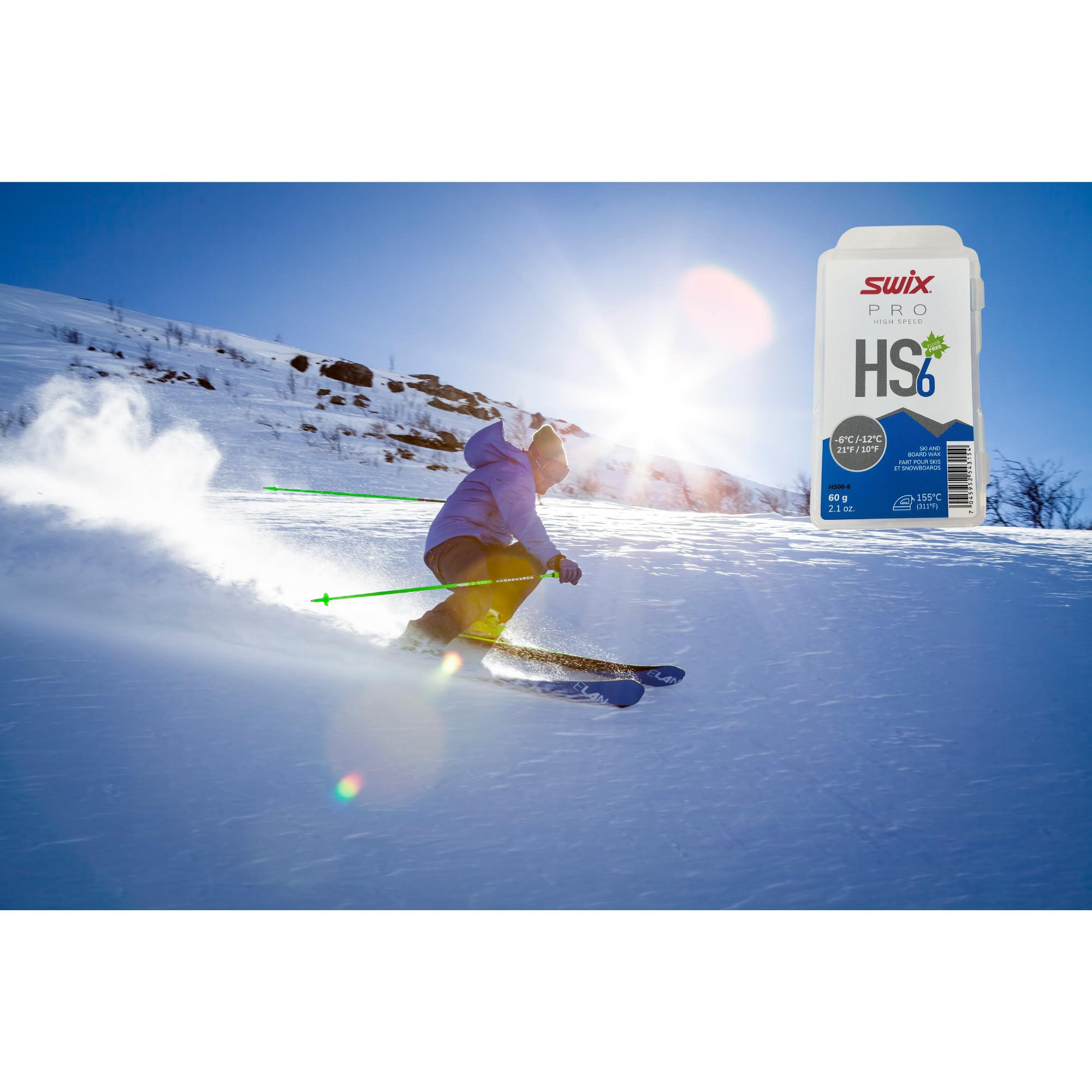 Swix Ski Snowboard Glide Wax HS Series 60g