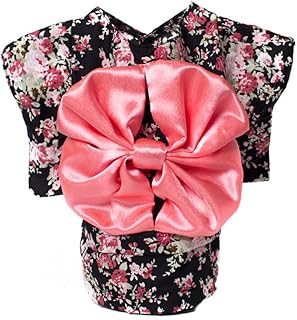 WeeH Dog Costume Halloween Cat Clothing Cosplay Japan Kimono Pet Clothes for Doggy Kitty Rabbits Pig Fun, Black, Medium