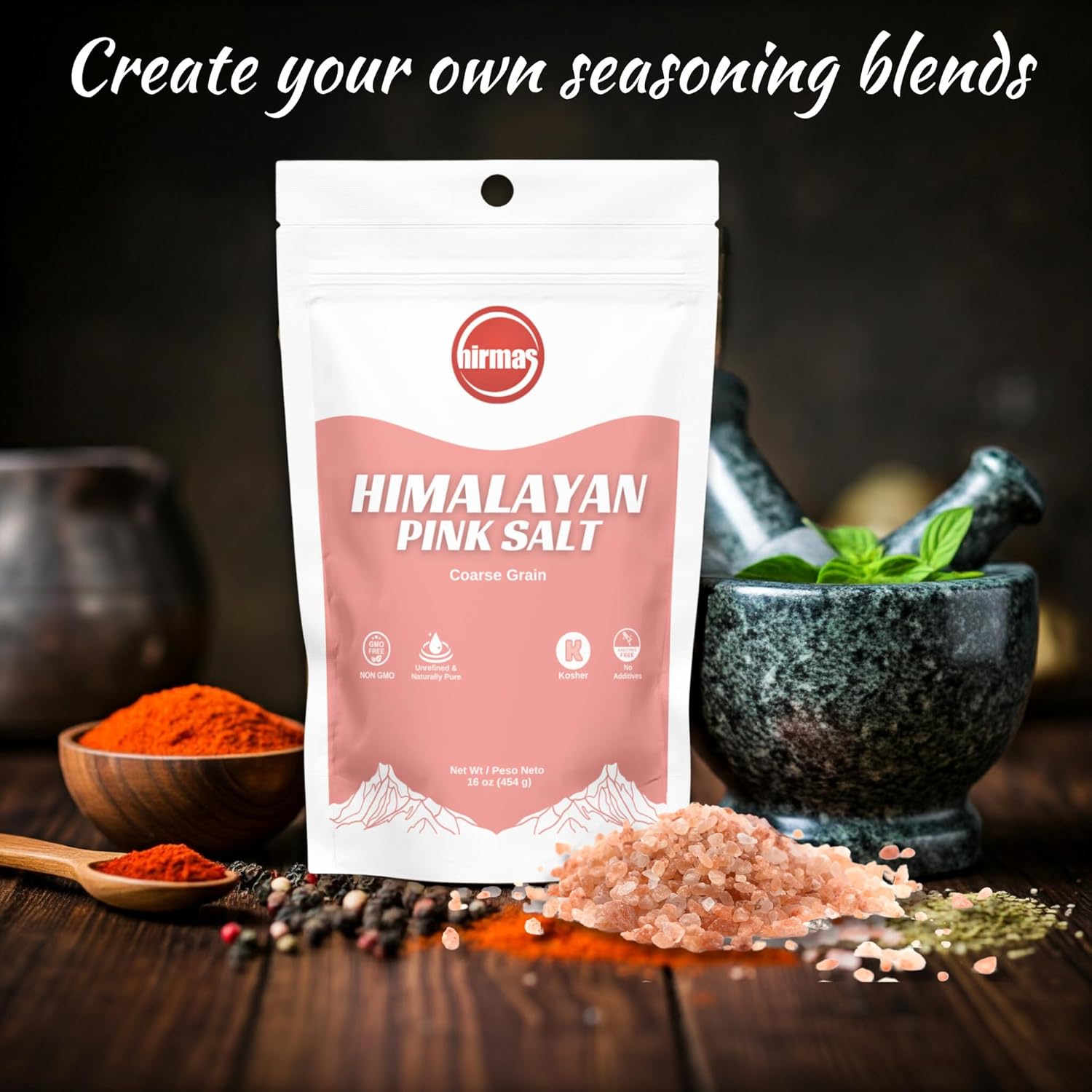 Hirmas Essentials Bundle – Pomegranate Molasses, Sea Salt & Himalayan Pink Salt