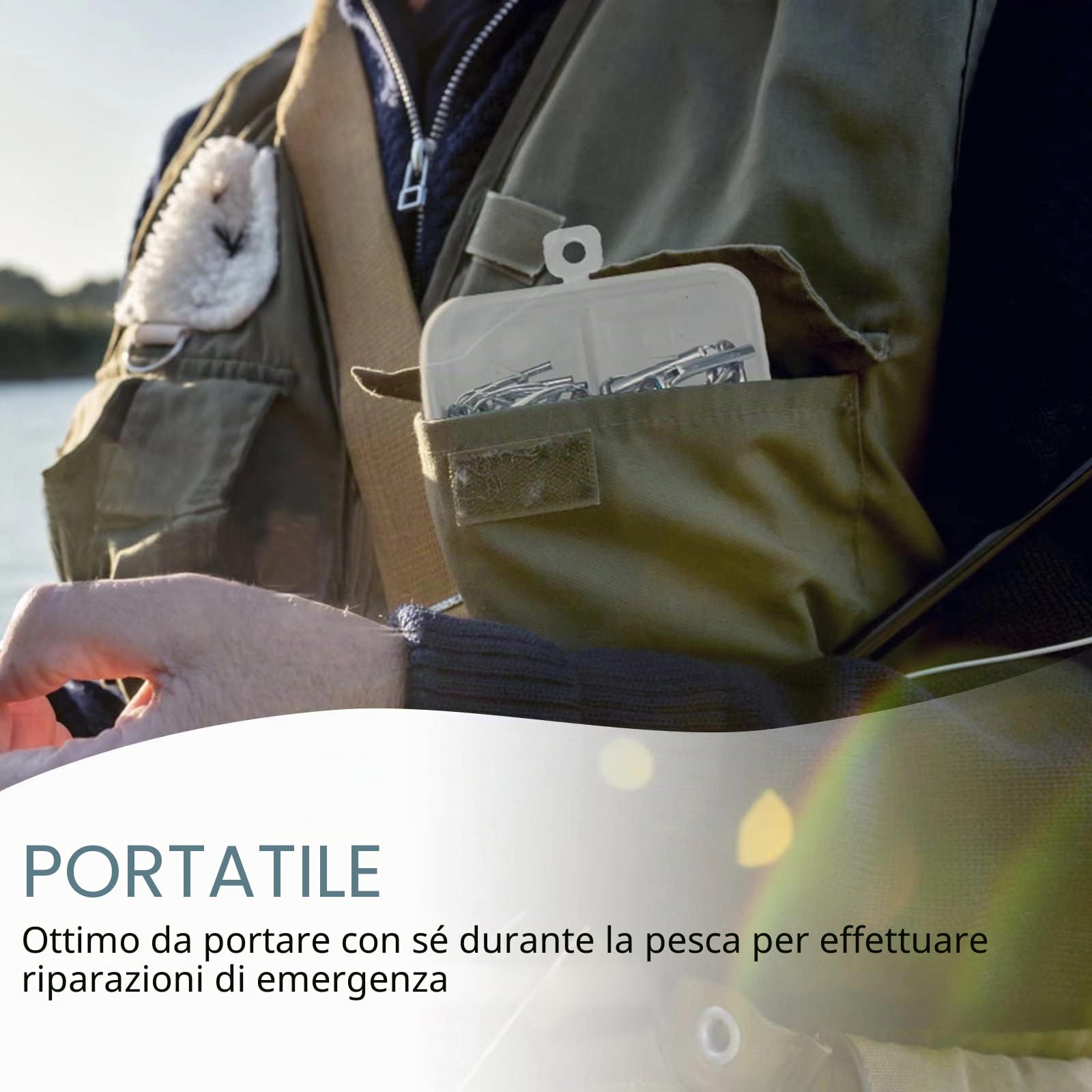 THKFISH Anelli Canna da Pesca Kit di Riparazione per canne da Pesca Punte per canne da pesca a mosca Kit di sostituzione senza telaio 70 Pezzi,10 taglie