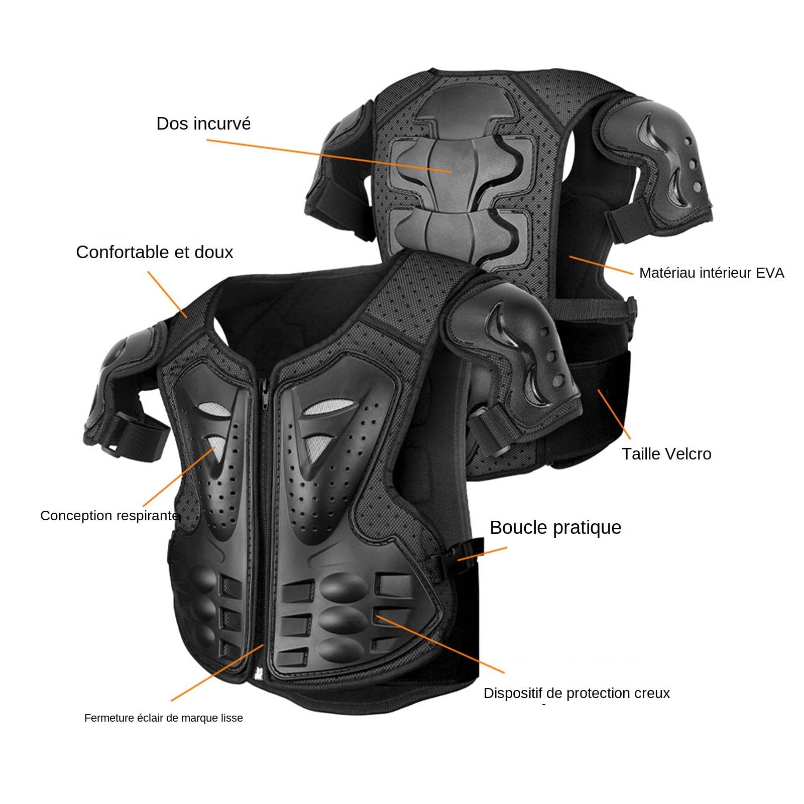 Protecteur de Moto pour ,équipement de Moto pour | Équipement de Cyclisme | pour | Combinaison de Bras de Moto pour , équipement de Cyclisme Hors Route, coudières, genouillères, Protection de Poitrine,