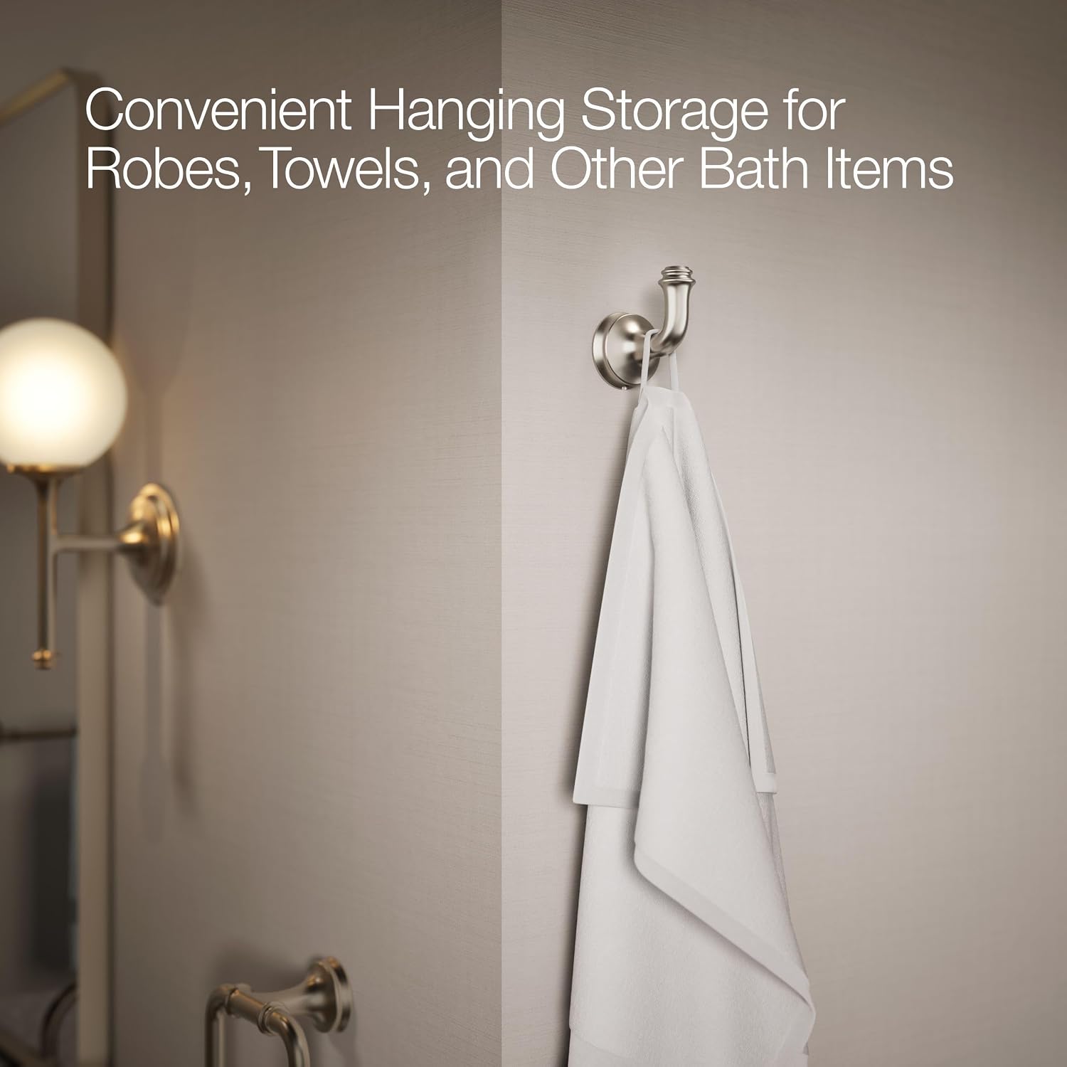 Kohler 27385-BN Bellera® Robe Hook, Vibrant Brushed Nickel