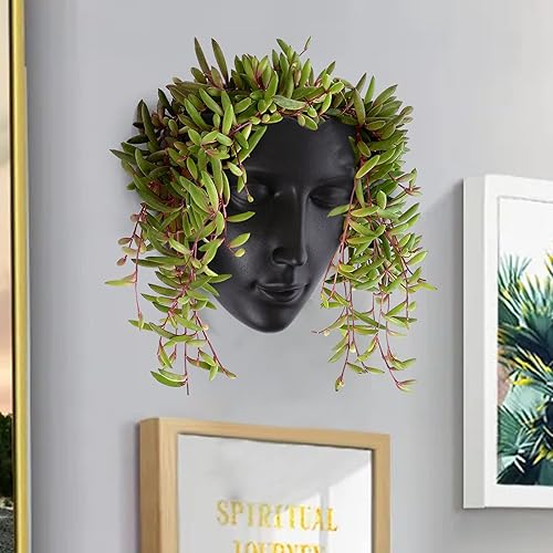 Miniatura 5 de Notakia Face Planter Pot Head Planter Wall Mounted Outdoor Face Planter with Drainage for Cute Plants for Indoor Wall Decor Succulent Cactus Planter