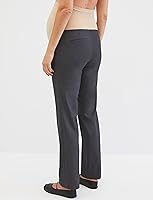 Vista 8 de Motherhood Maternity Pantalón de pierna recta bi-elástico para mujer, ajuste secreto