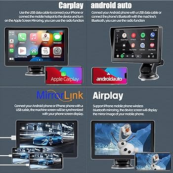 Amazon | ポータブル カー ステレオ Bluetooth 7 インチ タッチ