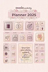 Elegante Planejador Digital Rosa 2025 – Semanal e Abrangente