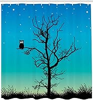 Vista 2 de Ambesonne Cortina para regadera náutica con palmeras