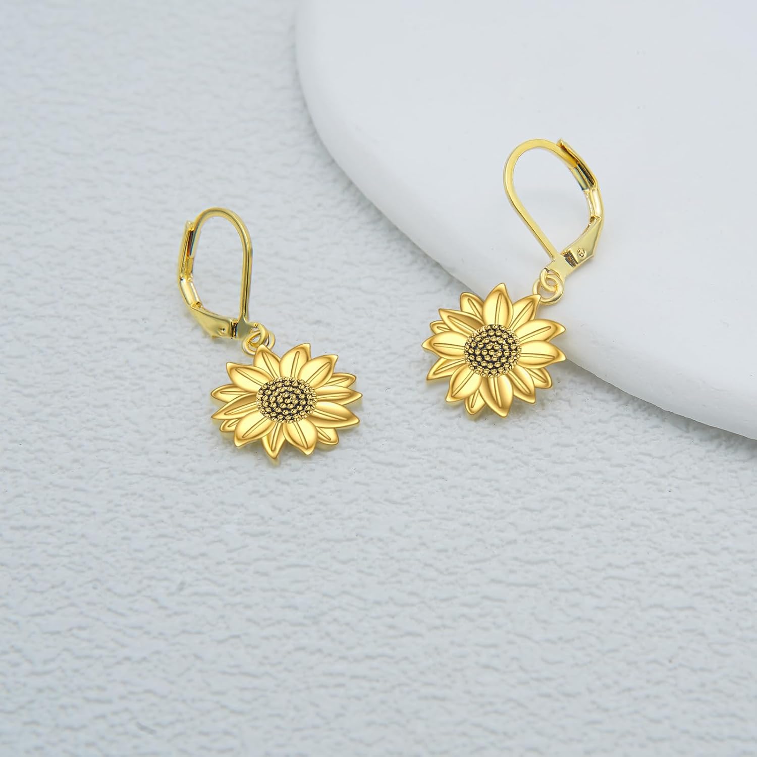 Larimar/Star/Dragonfly/Sunflower/Moonstone/Black Onyx Earrings for Women Leverback Dangle Earrings Hypoallergenic Jewelry for Women - Image 5