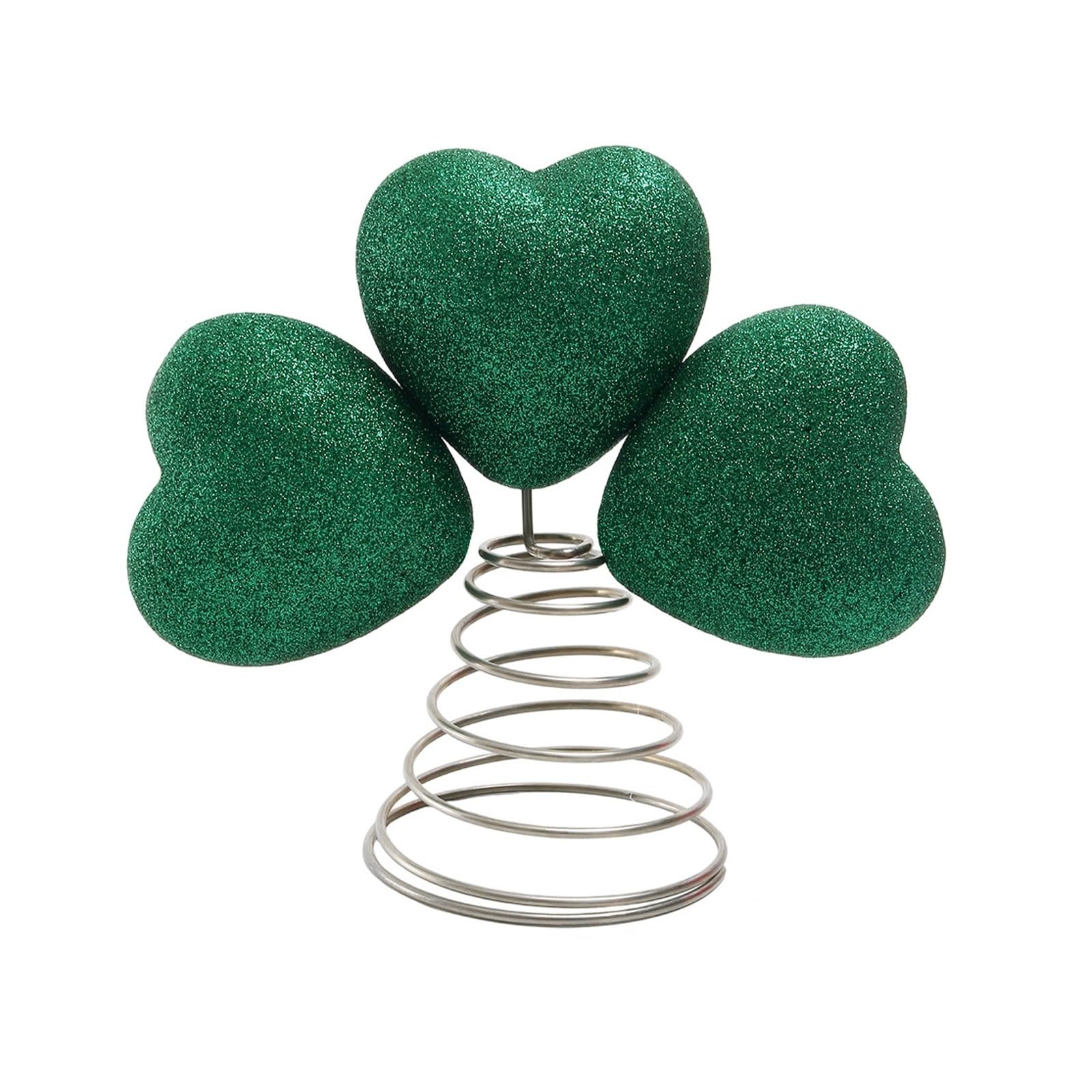 hogtnd Festive Tree Topper Polyester with Shamrocks for Patricks Day, Easy and Safe to Use, Reusable, Patrick Ornament.