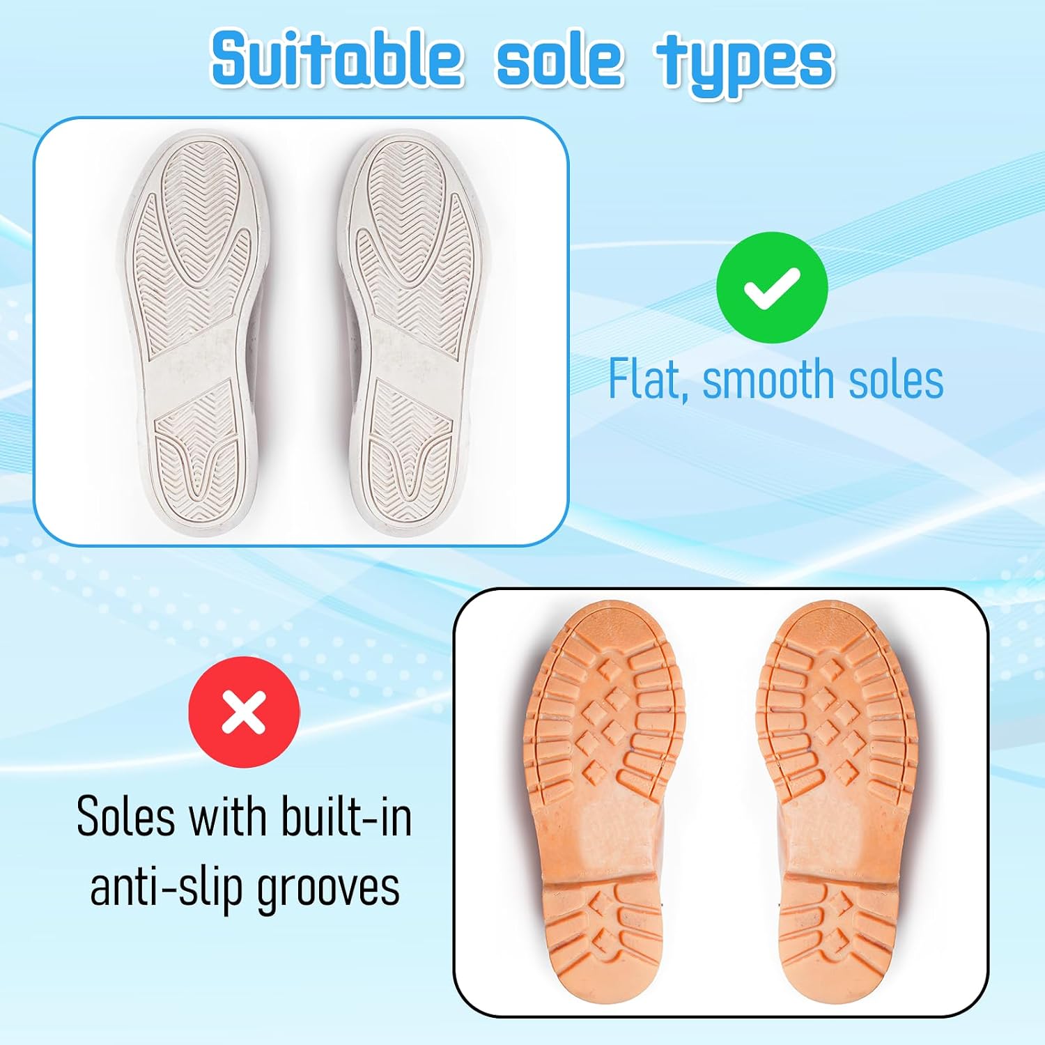 4 Pack Shoe Sole Protector for Sneakers, 12.6 * 4.7in Clear Shoe Bottom Guard Cover, Non Slip Easy Install Sneaker Bottoms Protection