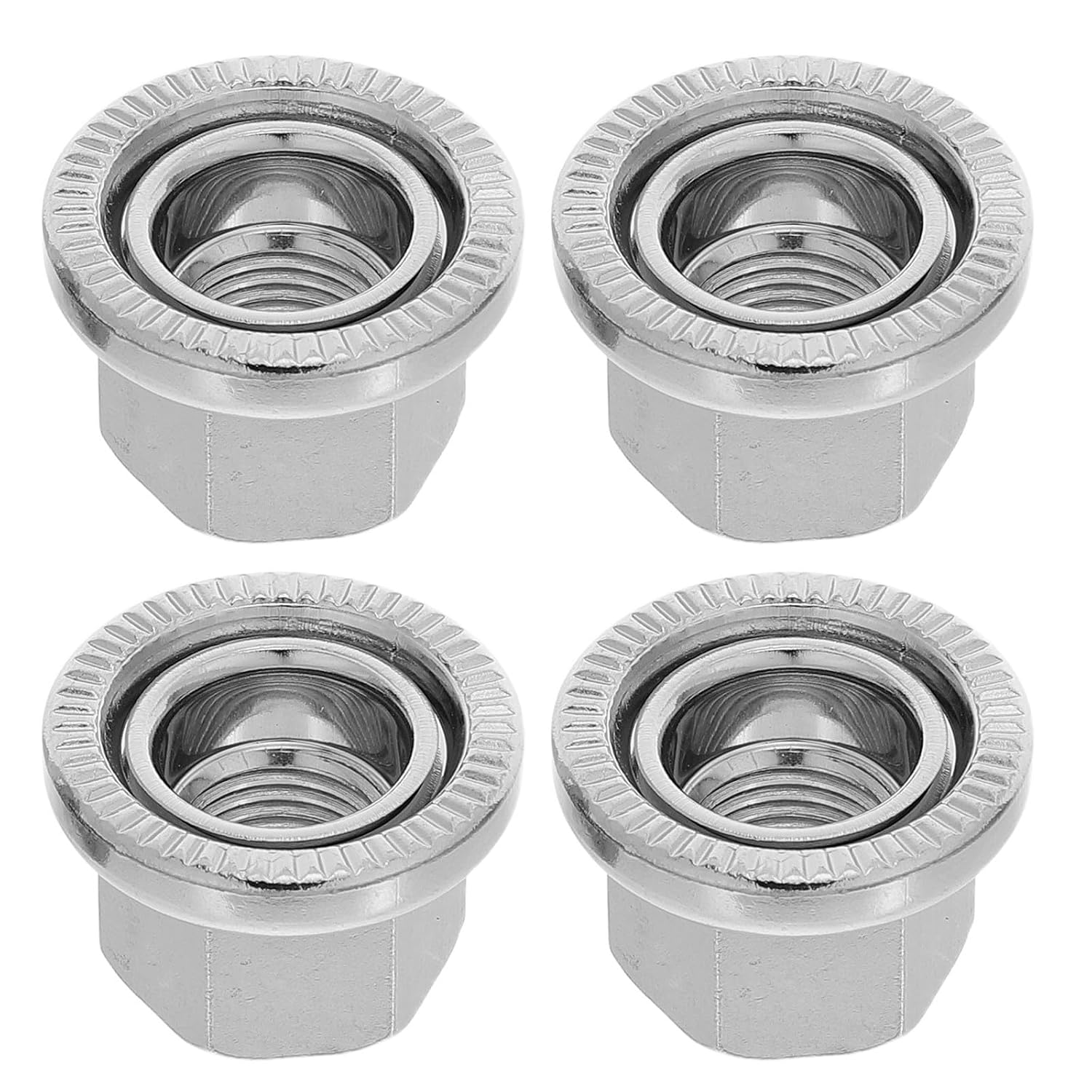 4pcs 4pcs Bike Wheel Hub Lock Nut M10 Carbon Steel for Mountain Bikes