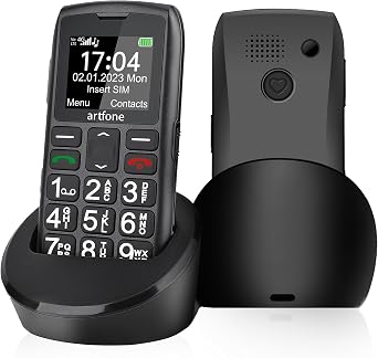 artfone C1+ 4G Unlocked Volte Big Button Cell Phone for Seniors, Basic Mobile Phone for the Elderly SOS Button,Loud and Clear Sound, Speaker, Speed Dial,Photo Contact,Charging Dock,1800mAh