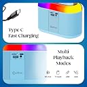 pTron Newly Launched Fusion Joy 20W Bluetooth Speaker with Wireless Karaoke Mic, 6Hrs Playtime, Vivid RGB Lights, Voice Effects, Multi-Play Modes BT5.3/TF Card & Type-C Charging Port (Blue) gallery image