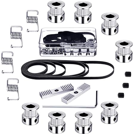 GT2 Timing Belt Pulley 20 Teeth Bore 8mm5pcs, Aluminum Synchronous