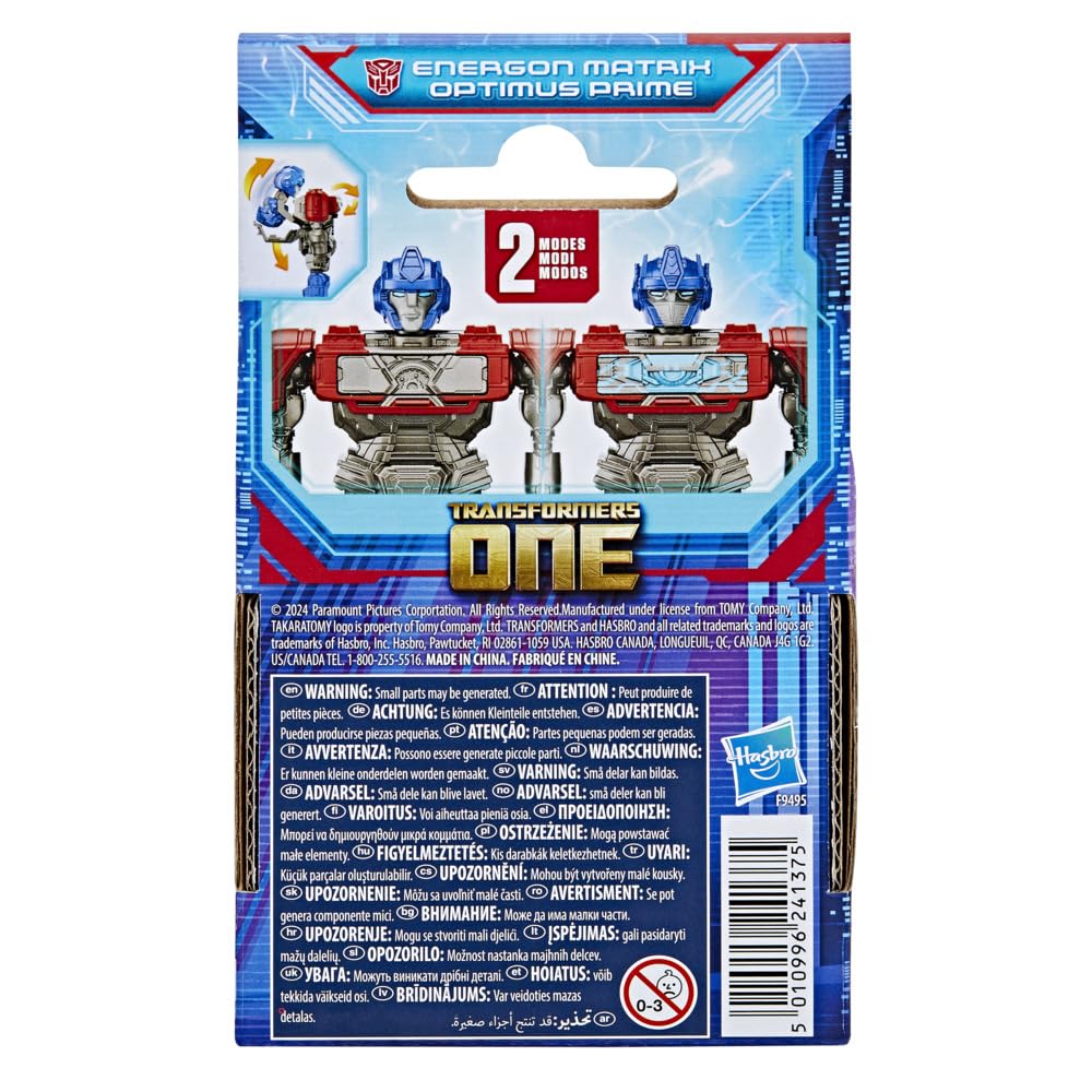 Transformers One Energon Matrix Optimus Prime 4.5-Inch Robot Action Figure, Interactive Toys for Boys and Girls Ages 4 and Up | Christmas Gift Toys Fans
