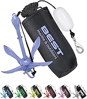 Vista 1 de Mejor marca marina y al aire libre Ancla para kayak, kit de sistema de anclaje de 3.5 libras para kayaks, canoas, tablas de paddle SUP y motos