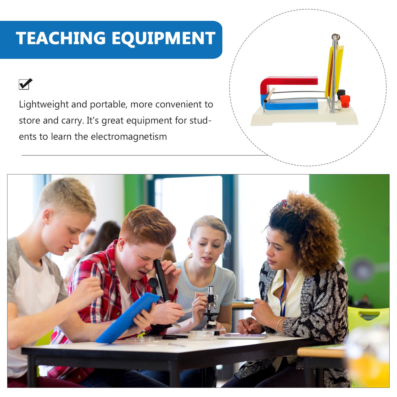 Cabilock Kit Didattico Scolastico per Esperimenti di Laboratorio, Apparecchio Sperimentale Campo Magnetico, Strumento di Fisica Portatile per Insegnamento Elettromagnetismo