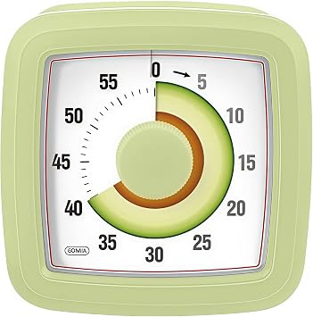Kids Visual Timer for Kitchen,Classroom,Cooking,Learning,Bedroom,Office, 60-Minute Countdown Pomodoro Timer for Kids with Autism ADHD Avocado Style
