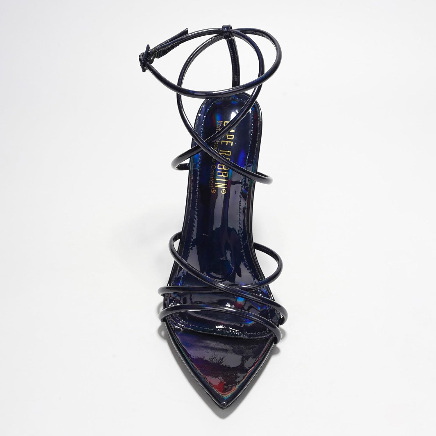 Cape Robbin Nabil Sexy Strappy Stiletto Heels - Pointy Open Toe Womens Heels - Elegant Strappy High Heeled Sandals for Women - Image 5