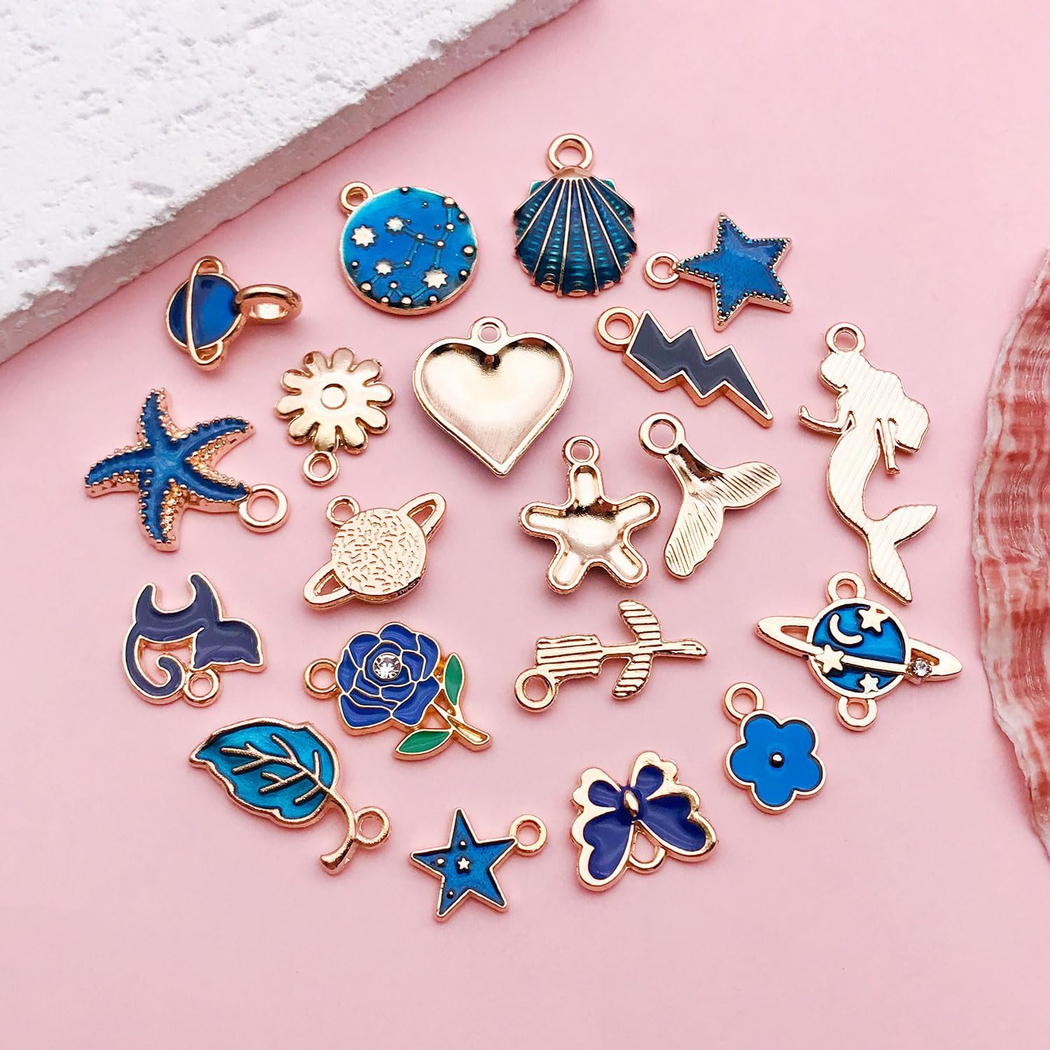 Youdiyla 40pcs Enamel Charms Alloy Metal Charms for Jewelry Making Necklace Bracelet Earring DIY Accessories - Image 3