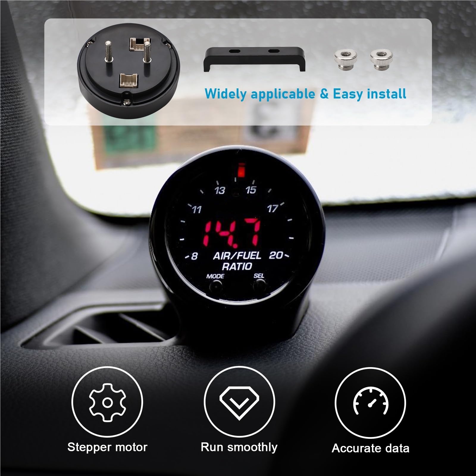 Adapter 30-0300 X-Series Szerokopasmowy UEGO AFR Kontroler czujnika Gauge zestaw O2 do tlenu w samochodzie Bezprzewodowy czujnik tlenku węgla