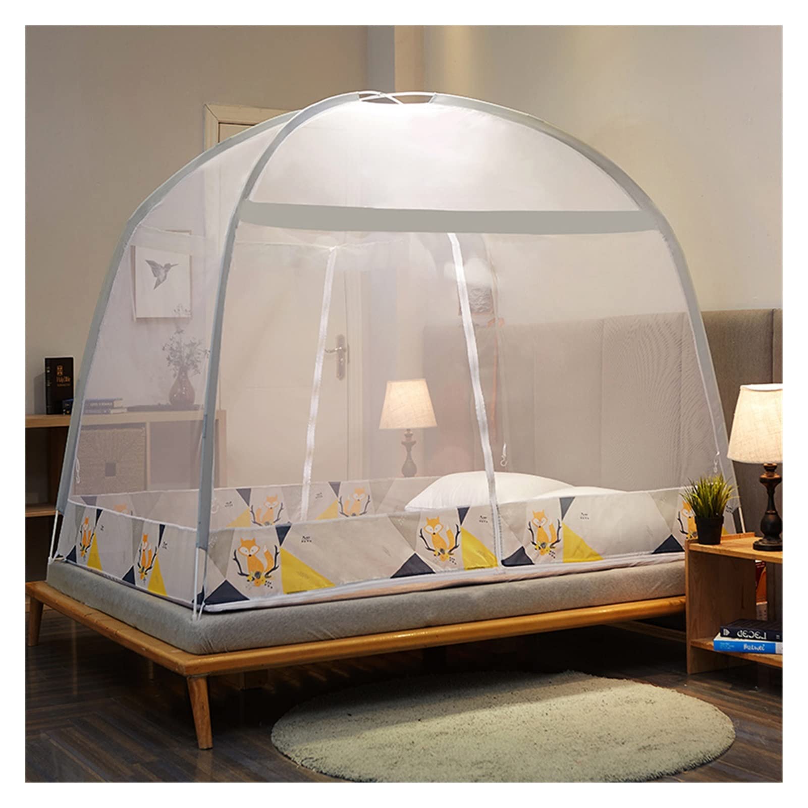 Moustiquaire lit 1,8m pliable contre les piqûres de moustiques