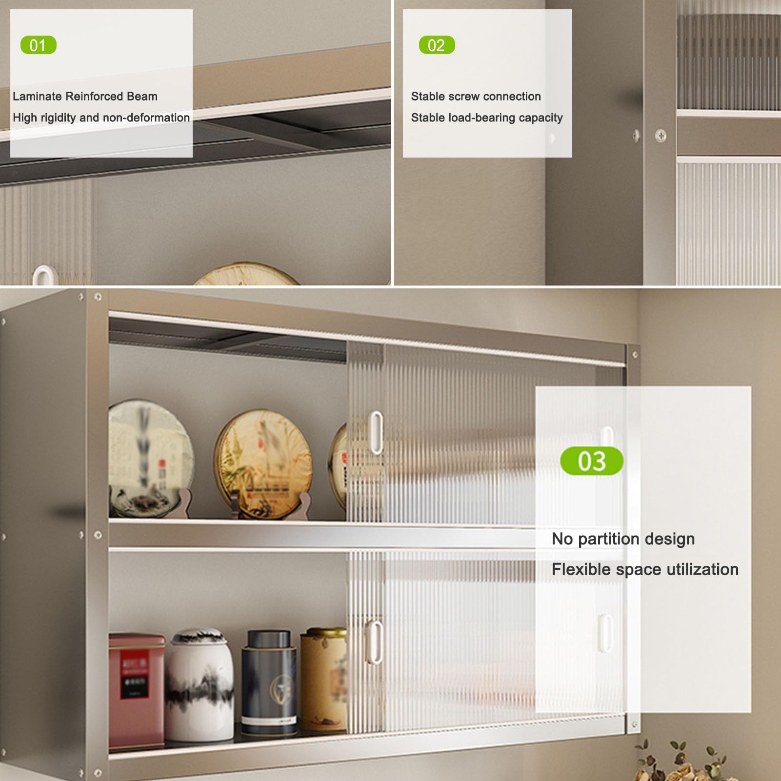 Armadietto da cucina in acciaio inox con ante scorrevoli, per garage e magazzino, senza pannello posteriore (70 x 30 x 70 cm)