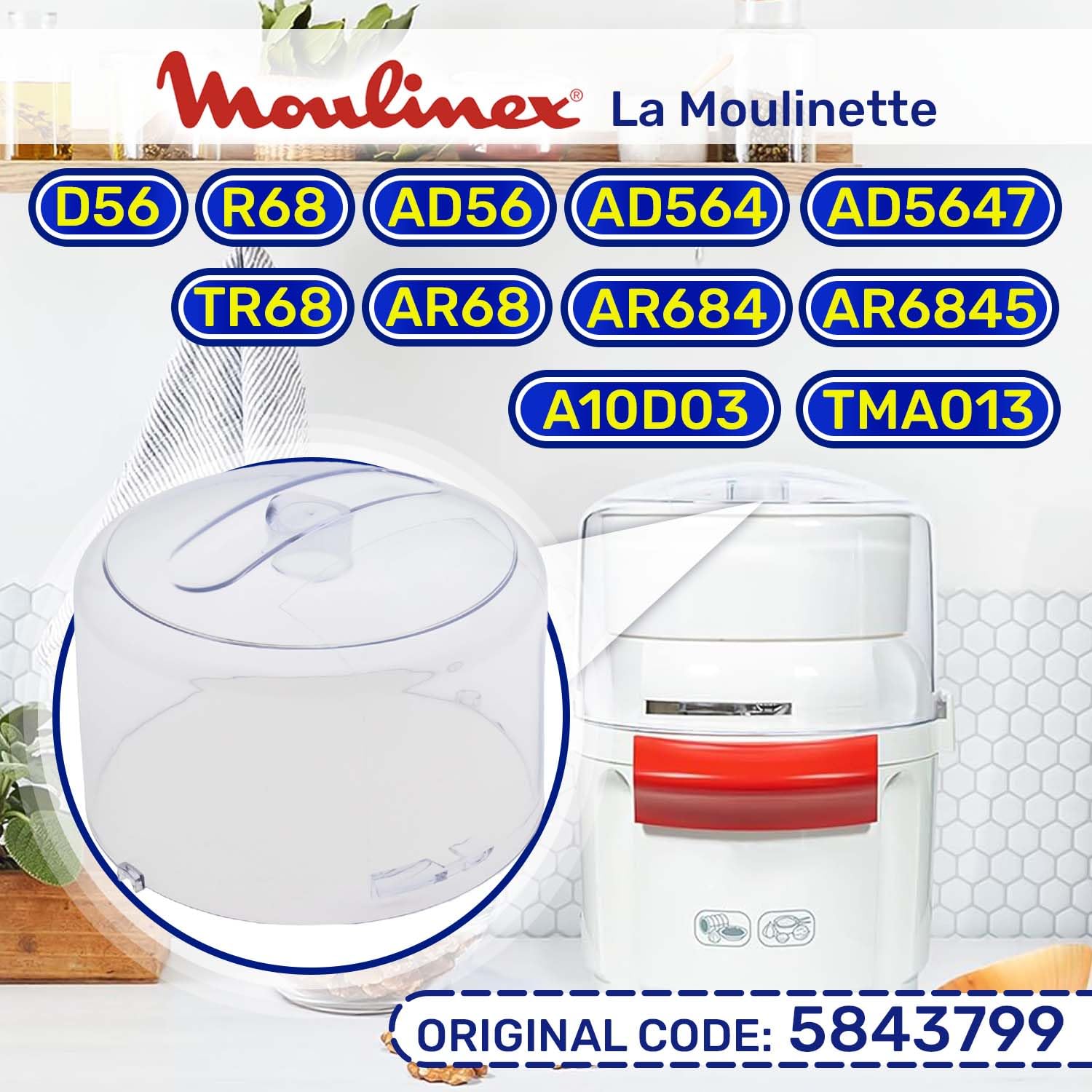 Tapa Picadora 5843799 para Moulinex La Moulinette D56 R68 AD56 - MONTERAL