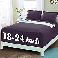 Vista 18 de Mocassi Sábana Bajera Ajustable Matrimonial - Sábanas Refrescantes de Bolsillo Profundo hasta 16 pulgadas - Hotel de Lujo 1800 Premier - Sábanas Más