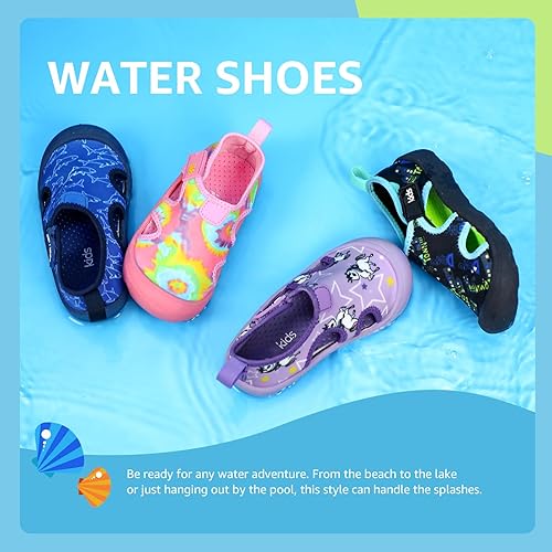 Miniatura 2 de Zapatos de agua para niños y niñas, de secado rápido, con puntera ancha, bonitos zapatos para la playa y la piscina (niños pequeños)