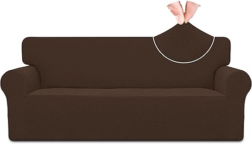 Easy-Going - Funda de sofá de jacquard fácil de llevar, suave y de 1 pieza, con espumas antideslizantes, protector de muebles lavable para niños,