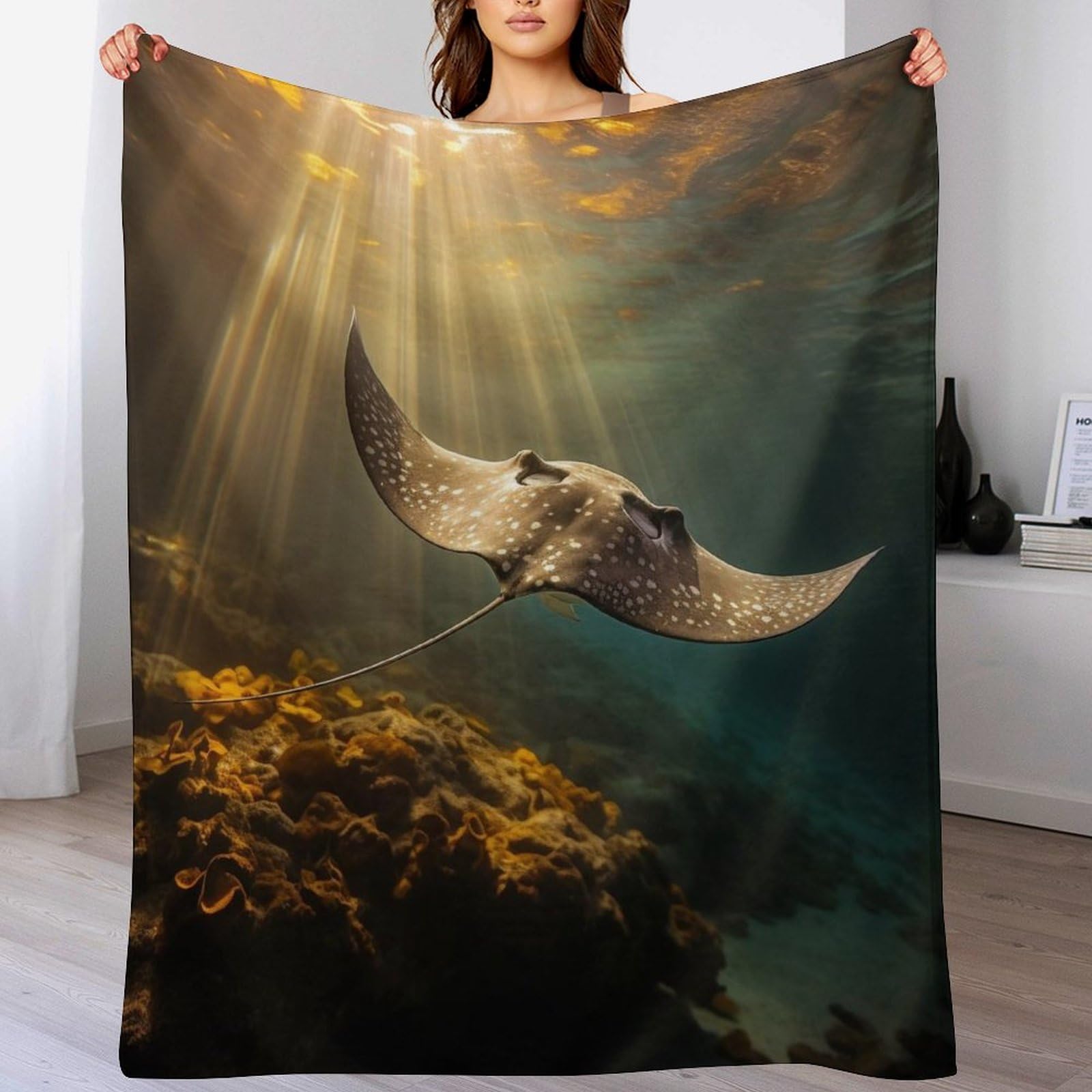 Couverture flannel Manta jeté de canapé et voyage portable 150x200