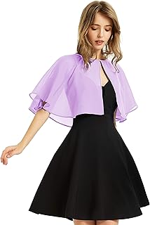 BUCUXE Soft Chiffon Shawl Wraps Shrug for Evening Wedding Women Accessories(Lavender)