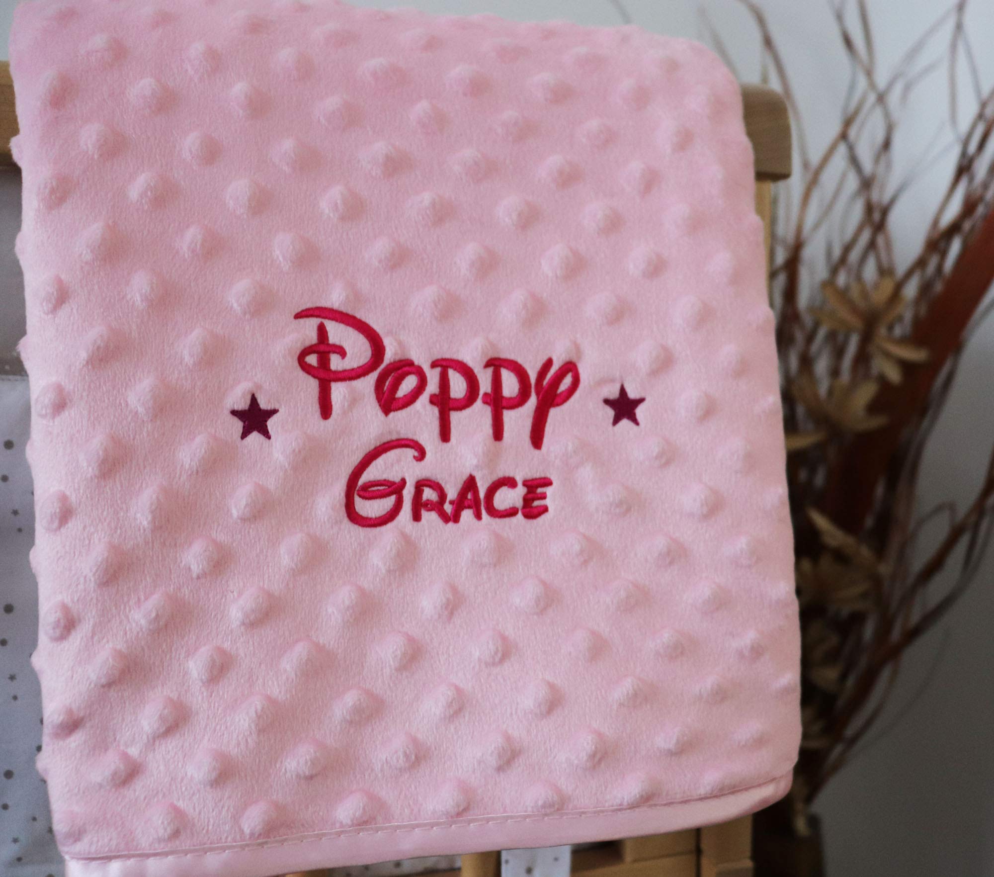 Alwaystrusted Personalised Pink Bubble Blanket Disney Name Design