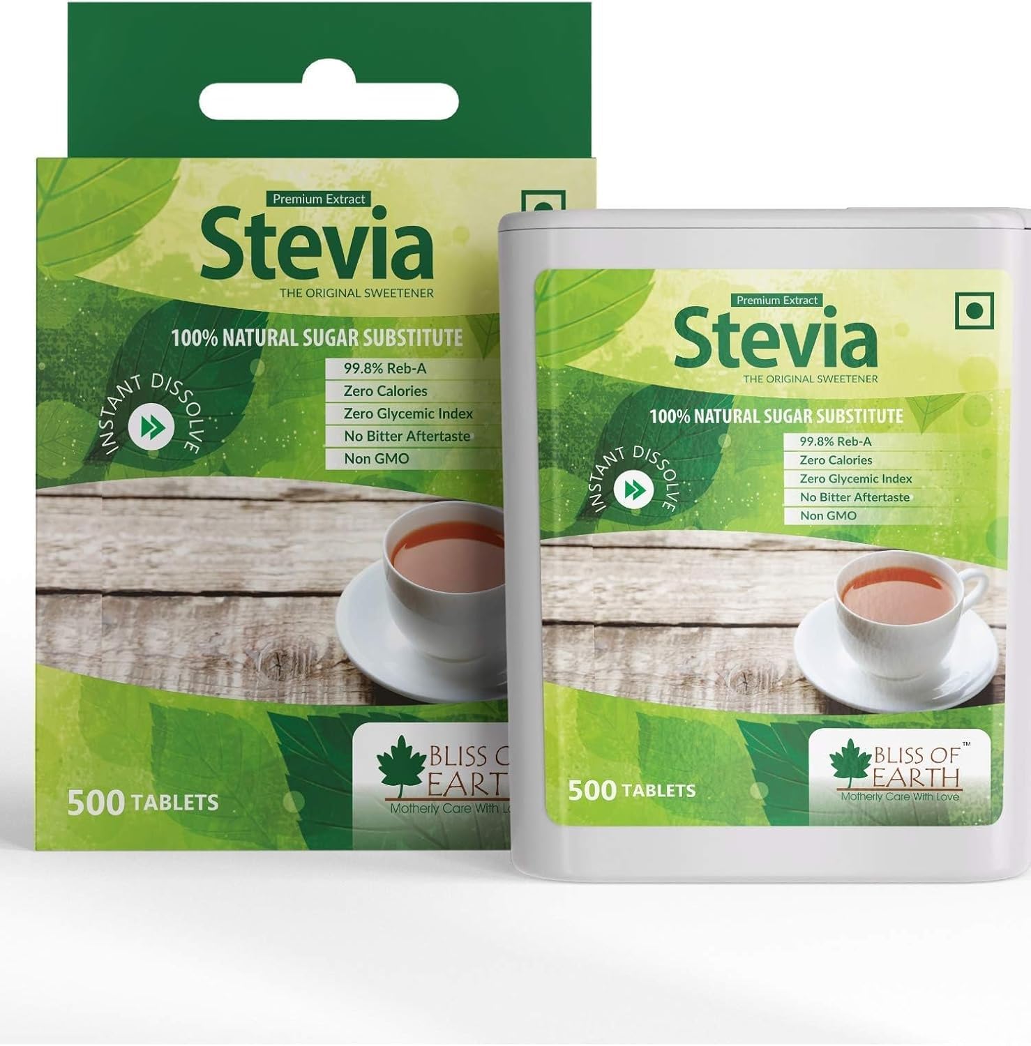 Bliss of Earth Stevia 500 Tablets Sugar free Pellets Zero Calorie Sweetener Diabetic and Keto Friendly Zero Calorie Keto Sweetener, Organic Quick Dissolve 99.8% REB-A Purity — Amazon image 9