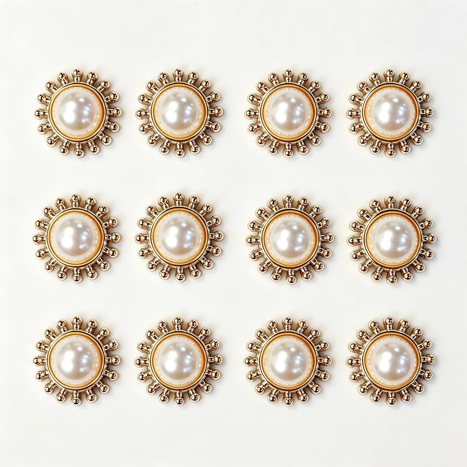 Pearl Refrigerator Magnets, Decorative Fridge Magnets for Home, Kitchen, Office, Whiteboard, Round, 12 Pack