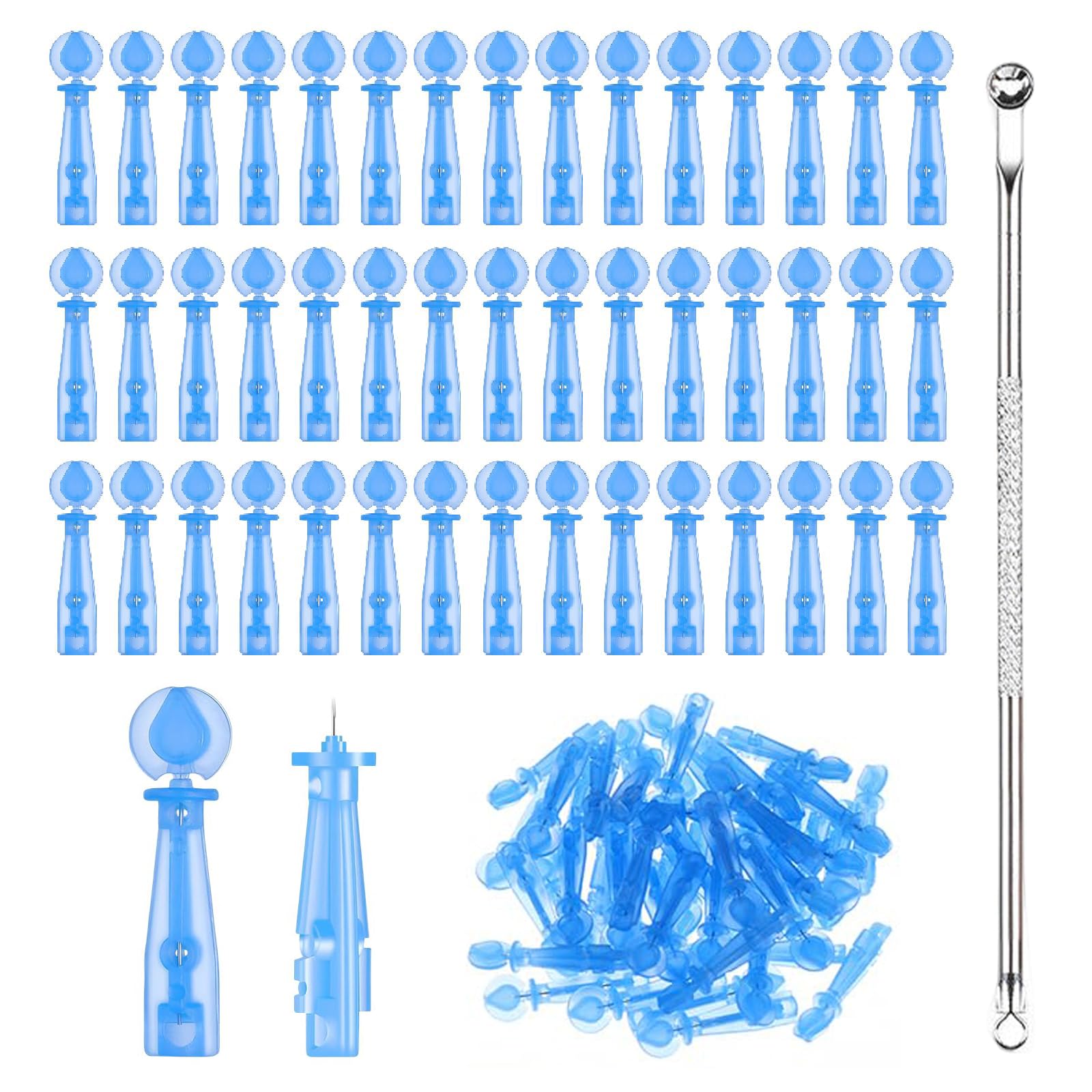 Desechables Eliminar Espinillas,101 PCS Succionador y Extractor de Puntos Negros y Granos Eliminador Profesional de Espinillas para Limpieza Facial Ideal para Uso en Hogar y Salón Aguja de Acné