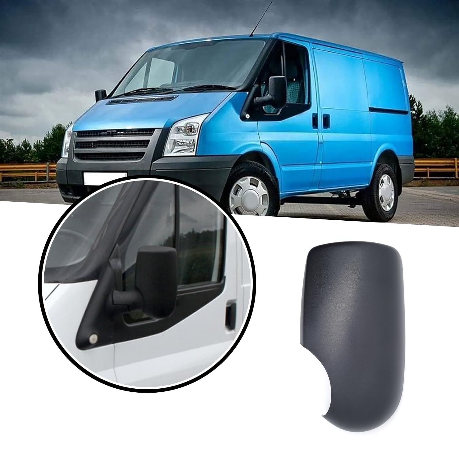 BSSTORE Rückspiegelabdeckung Schwarz Für Iveco Daily VI - Fahrerseite