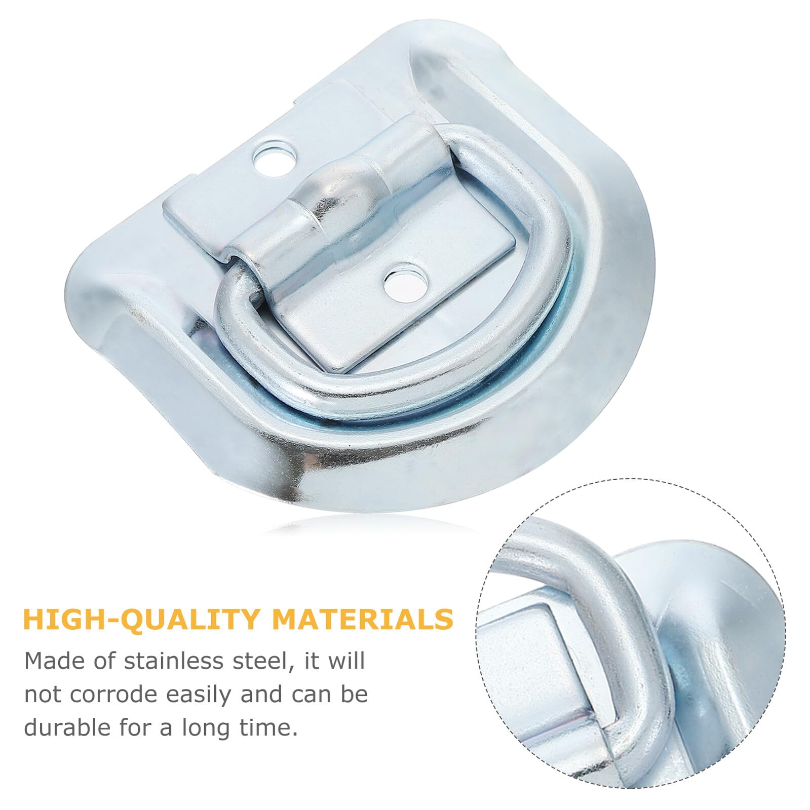 Anello Ancoraggio in Acciaio Inox Resistente Anello Fissaggio Pratico per Rimorchio Installazione Facile senza Necessità di Incasso per Carichi Sicuri